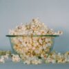 popcorns on clear glass bowl